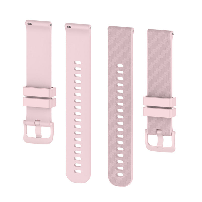 For Garmin Samsung Polar Huami Huawei 20mm Carbon Fiber Silicone Watch Band Replacement Wrist Strap For Garmin Samsung Polar Huami Huawei 20mm Carbon Fiber Silicone Watch Band Replacement Wrist Strap
